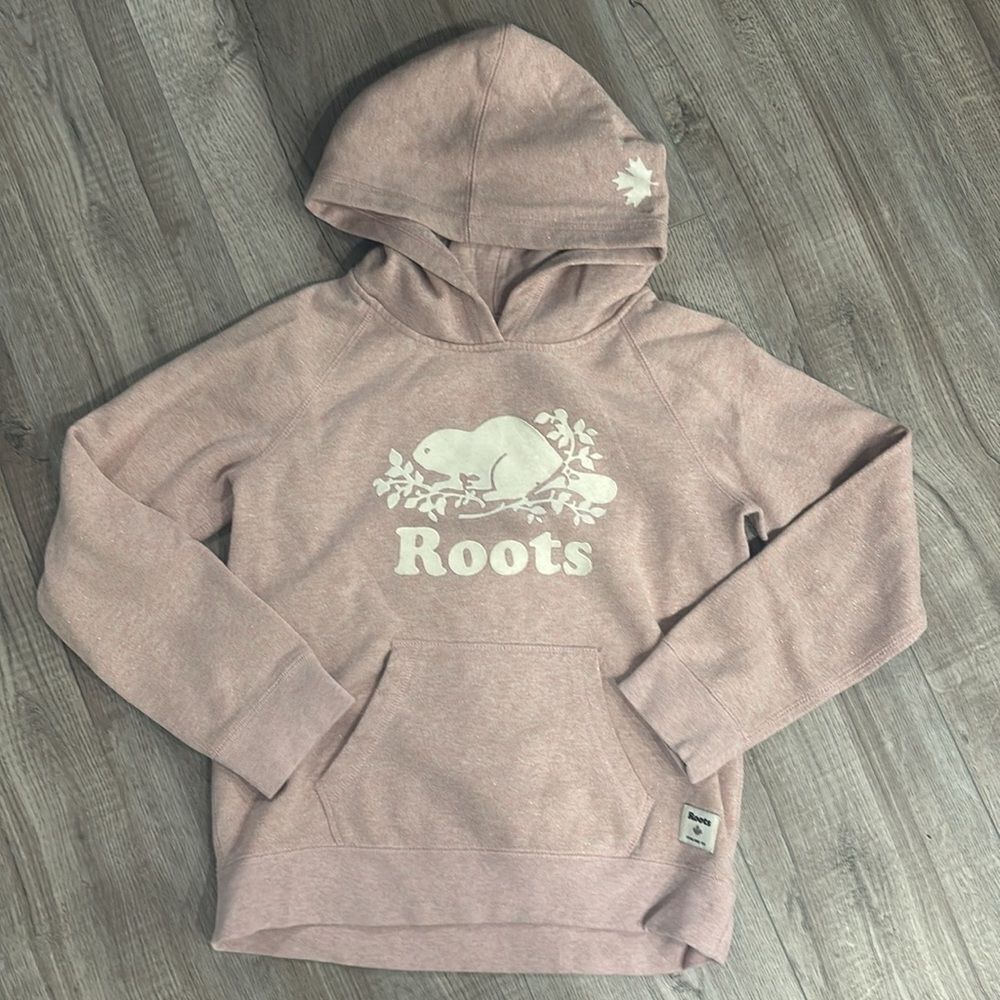 roots sweater baby pink like new size XL KIDS (11-12)